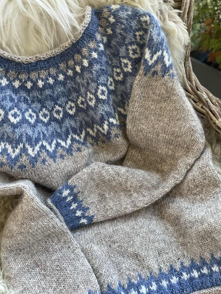 Riddari light beige heather - garnpakke