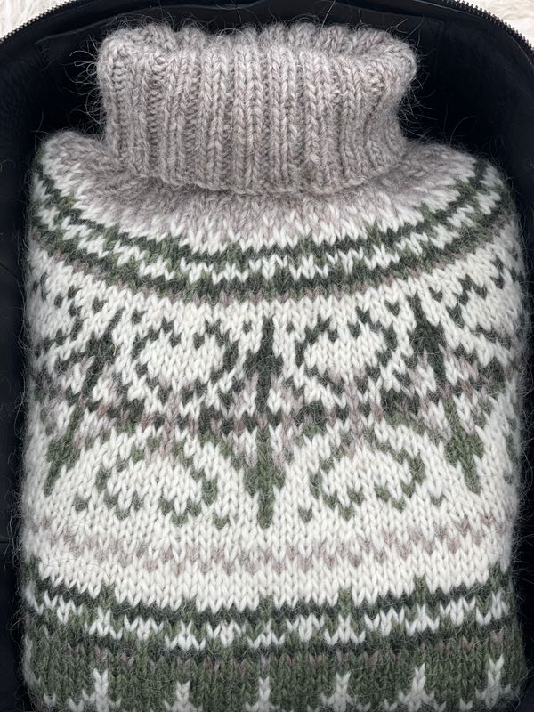 ALASUQ POLAR light beige heather - green garnpakke