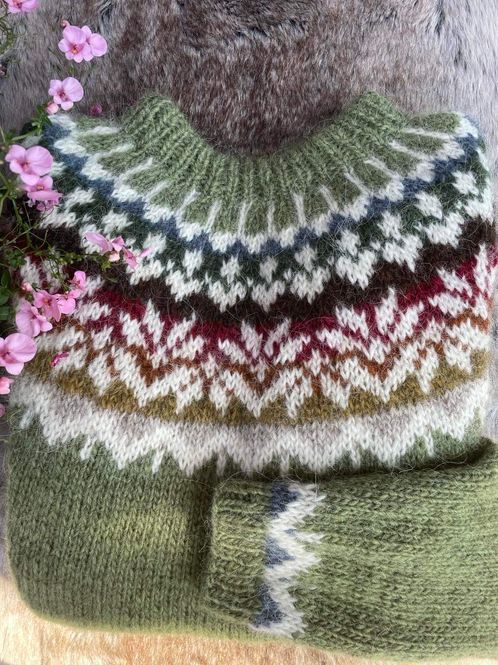 Hovedbilde Afmæli celery green heather - garnpakke 