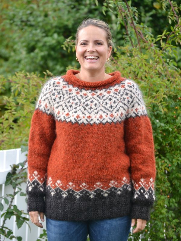 UTEGENSEREN  Brent orange -  garnpakke dame