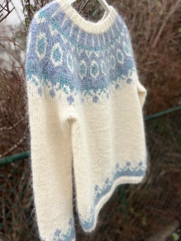 DALUR white - blue garnpakke