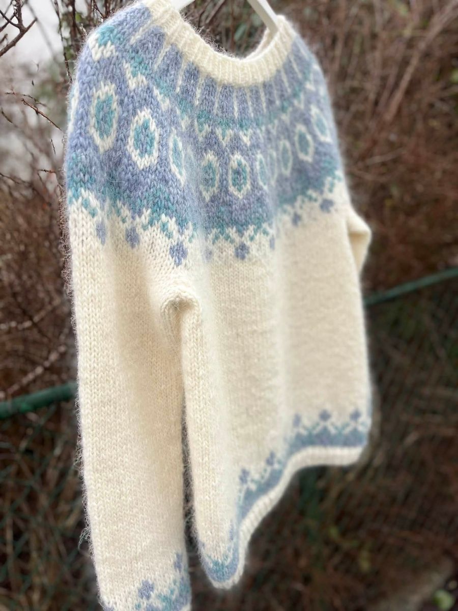 DALUR white - blue garnpakke