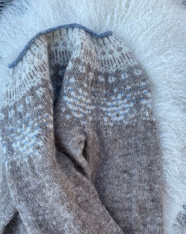 Rova sweater - brun garnpakke