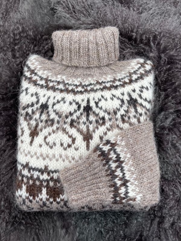 ALASUQ POLAR oatmeal heather- brun garnpakke