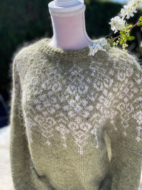 Ullkrusedull - Clover green garnpakke